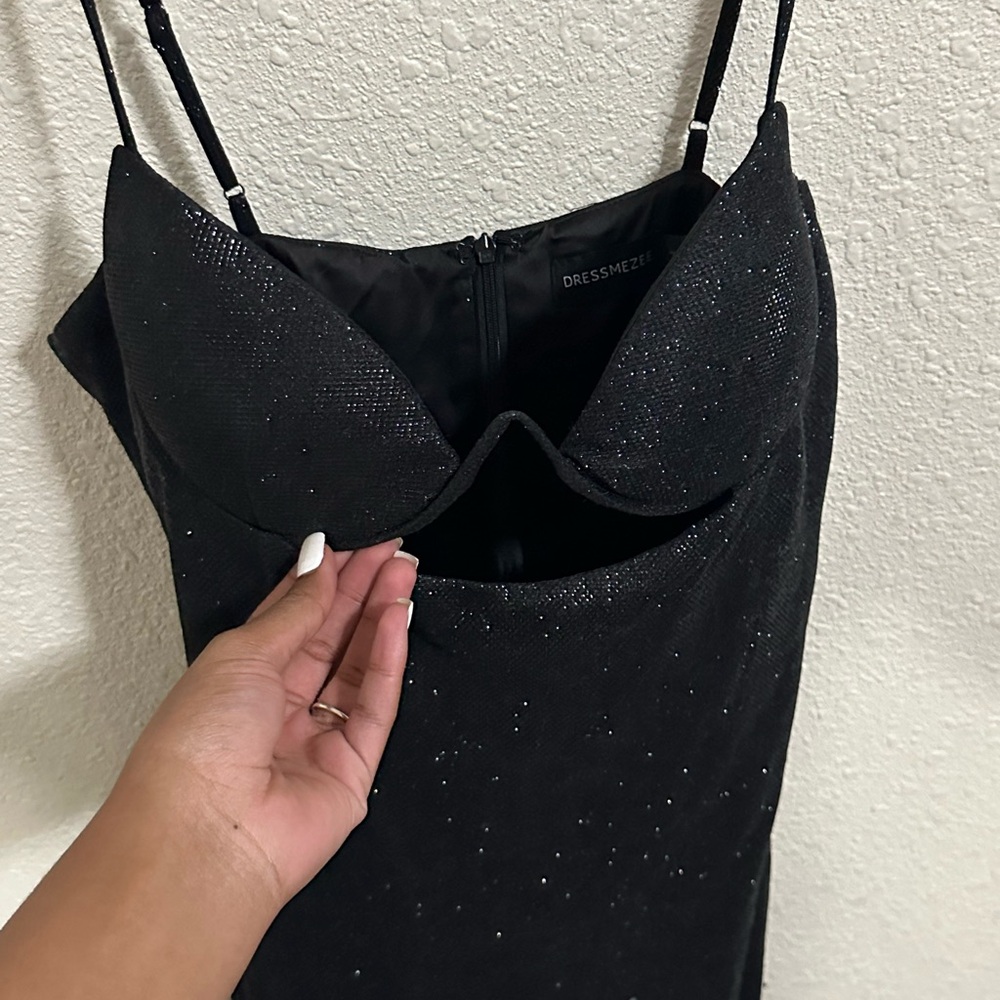 Black Bodycon Cut Out Mini Dress - Picture 3 of 4
